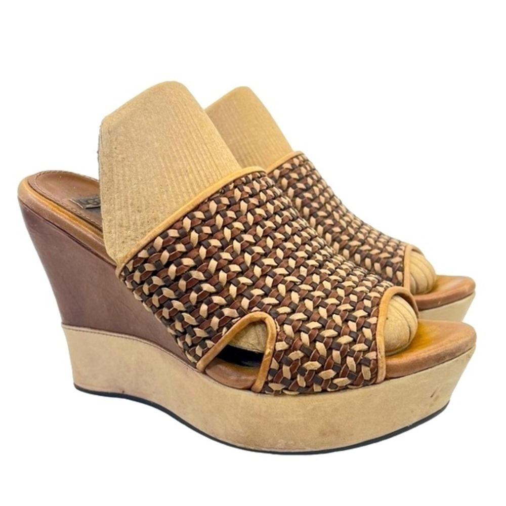 UGG Weaved Heeled Platform Sandals